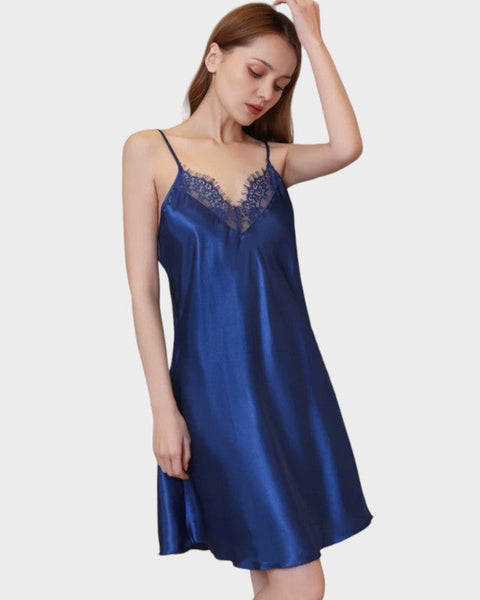 Fond de robe bleu marine - S