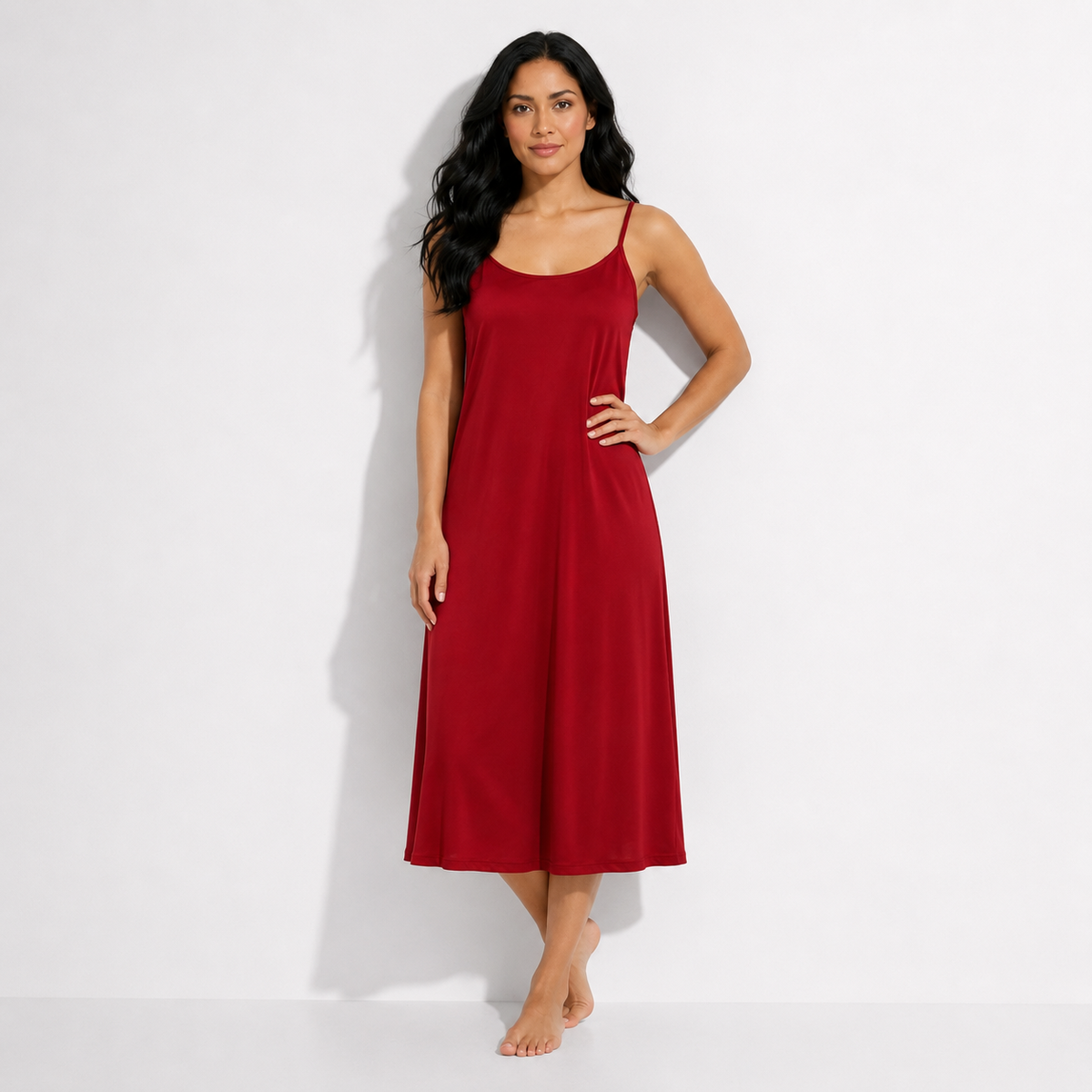 Fond de robe bordeaux long