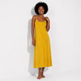 Fond de robe jaune long
