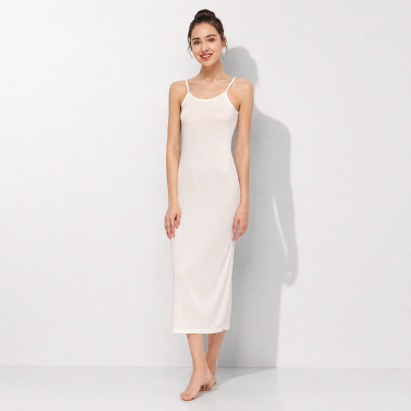 Fond de robe longue blanc
