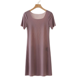 Fond de robe manche courte violet