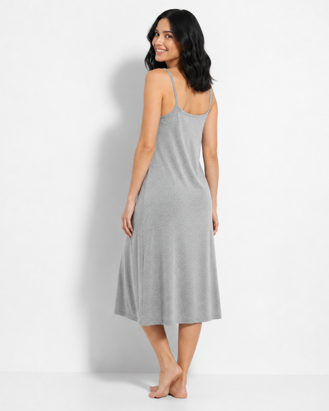 Fond de robe mi-longue gris dos