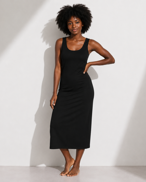 Fond de robe noir longue
