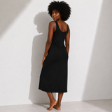 Fond de robe noir longue dos