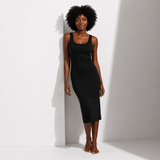 Fond de robe noir longue face