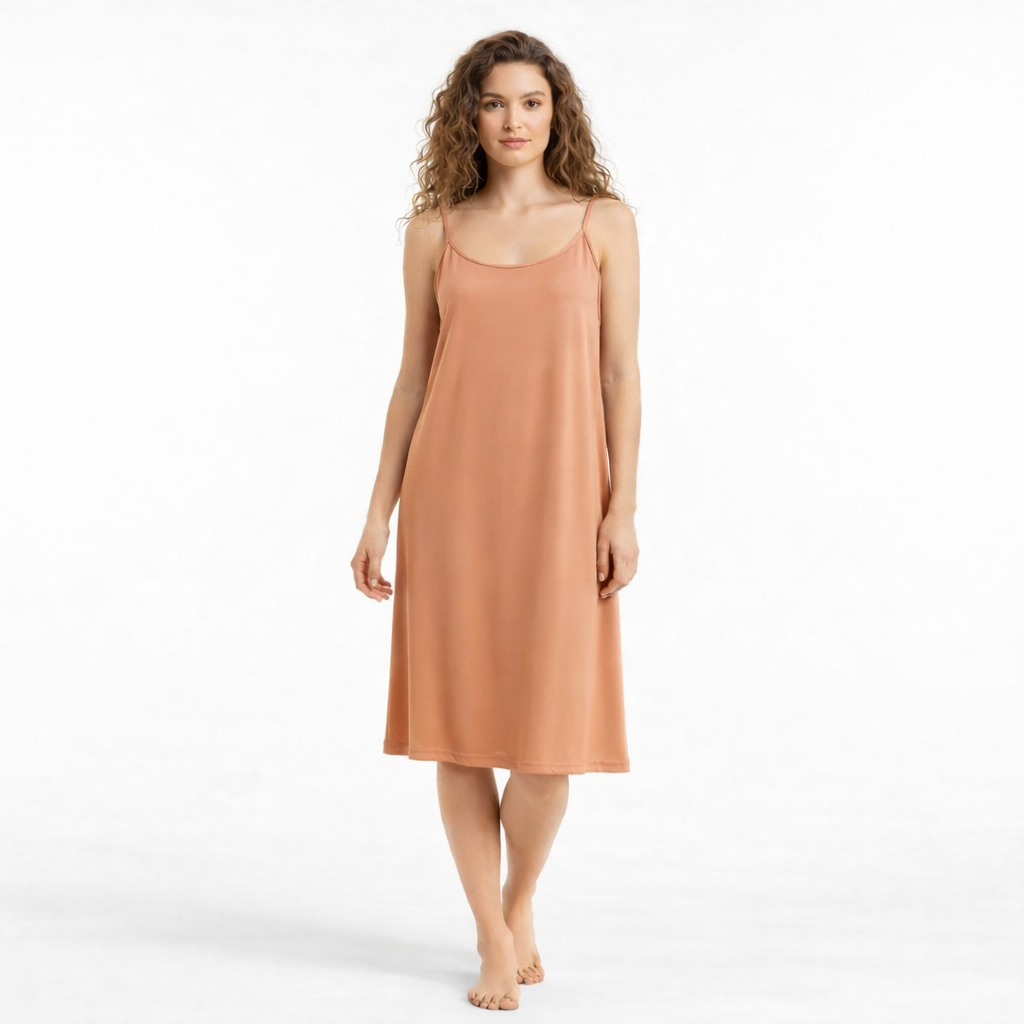 Fond de robe orange midi