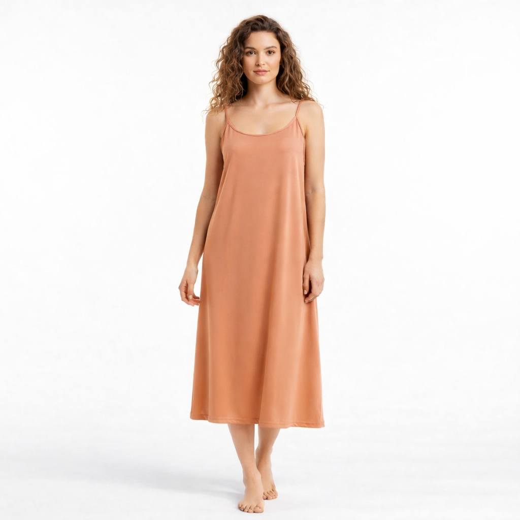 Fond de robe orange long