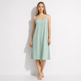 Fond de robe vert d'eau midi