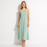 Fond de robe vert d'eau long