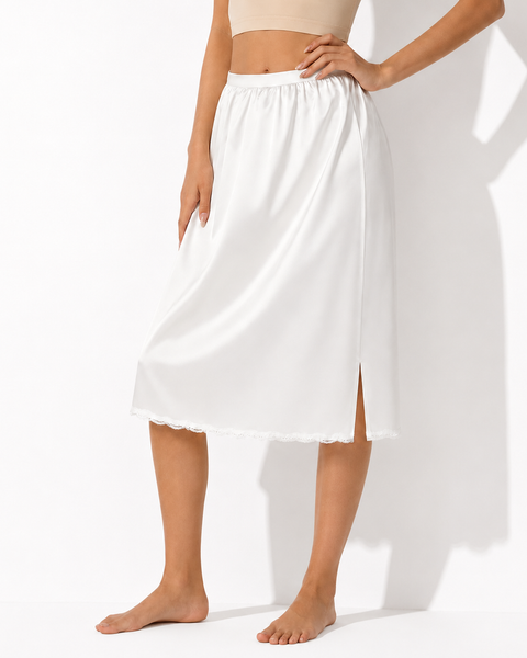 Jupon sous robe dentelle blanc