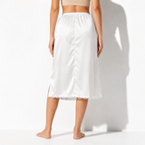 Jupon sous robe dentelle blanc dos