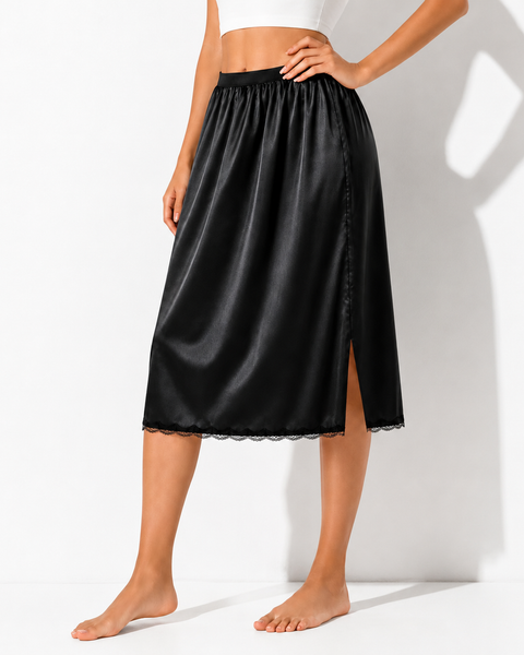Jupon sous robe fluide noir