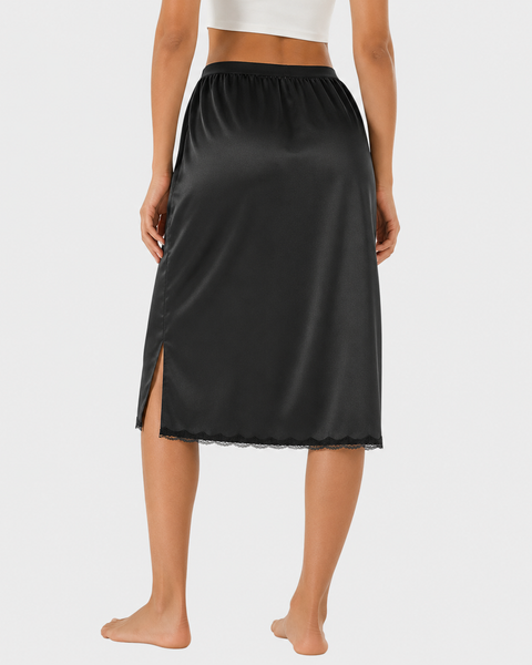 Jupon sous robe fluide noir dos