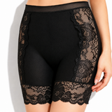 Short dentelle sous robe noir
