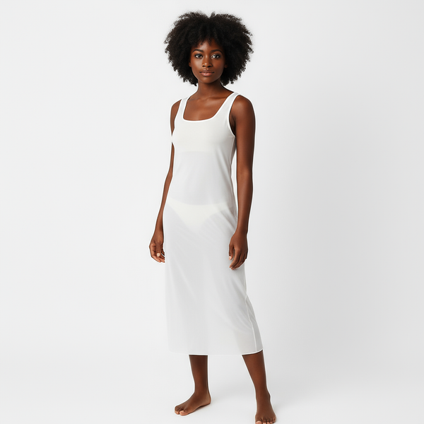 Fond de robe blanche longue