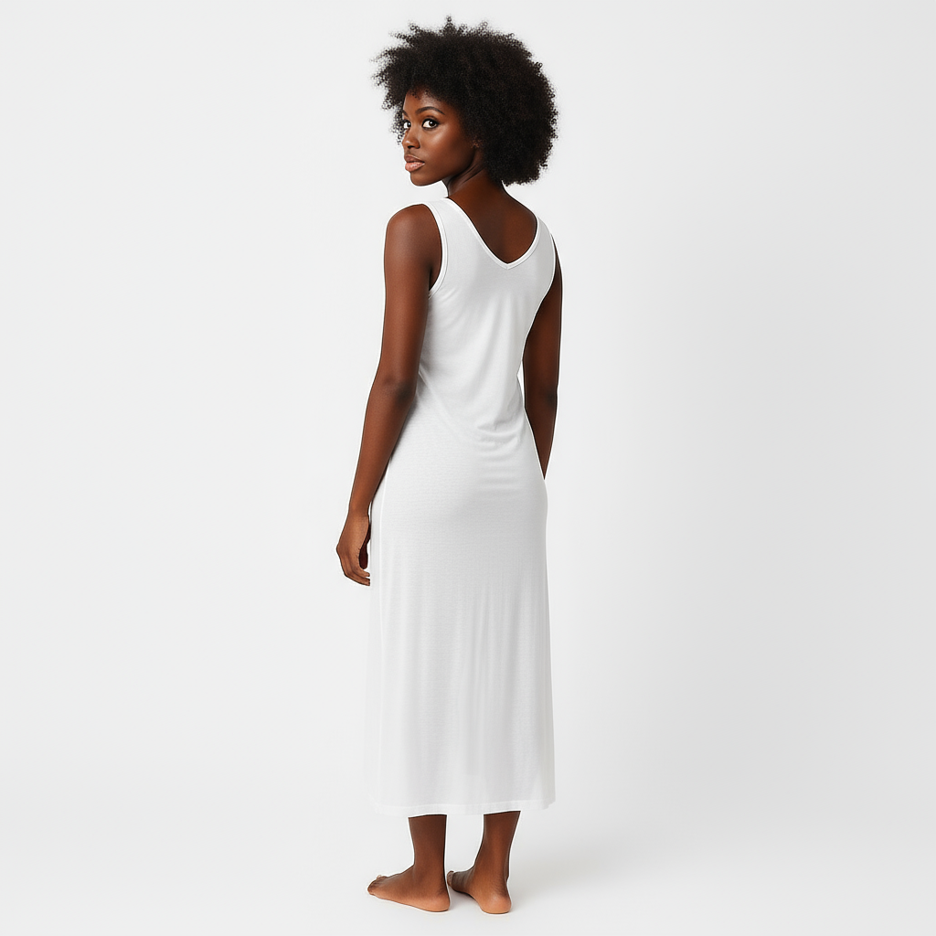 Fond de robe blanche longue