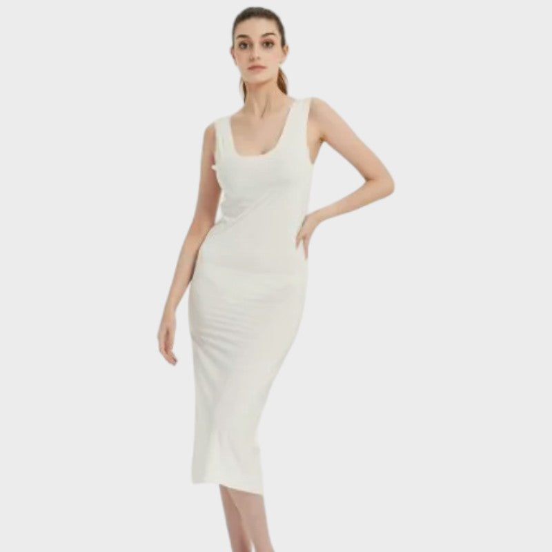 Fond de robe blanche longue face