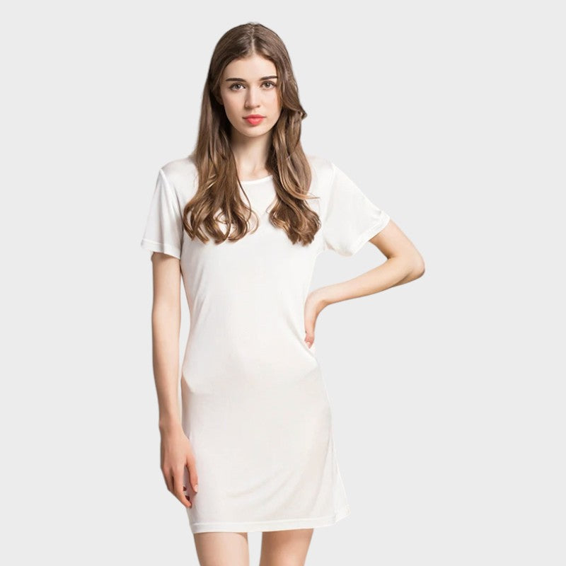 Fond de robe soie blanche